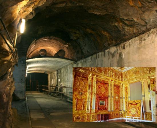 An underground tunnel, part of Nazi Germany "Riese" construction project under the Ksiaz castle in Poland 