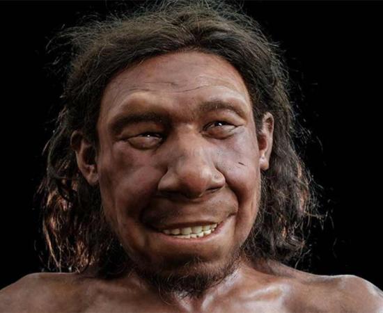 The reconstructed face of Krijn thr Neanderthal from Doggerland.  