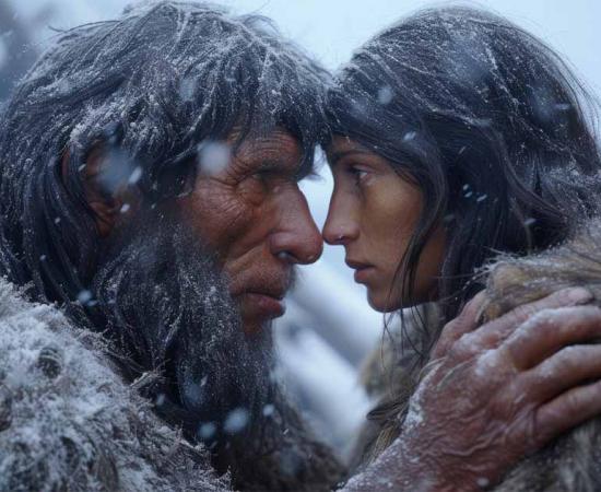 Prehistoric Couple. SpiralStone/Adobe Stock