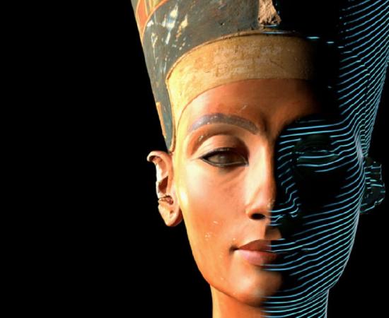 3D scan of bust of Nefertiti. Source: CosmoWenman / CC BY-NC-SA 4.0.
