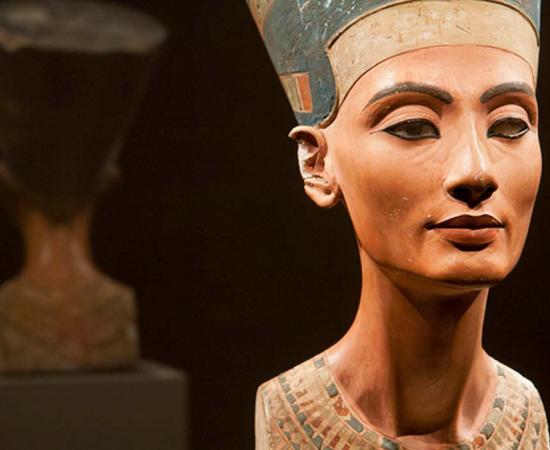 Bust of Nefertiti (ca. 1370 BC – ca. 1330 BC), the Great Royal Wife (chief consort) of the Egyptian Pharaoh Akhenaten.
