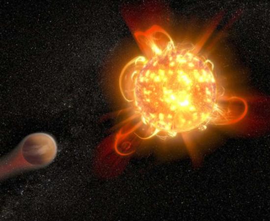 Superflares From Young Red Dwarf Stars Imperil Planets. The Nemesis star may be a dim Red Dwarf star. 