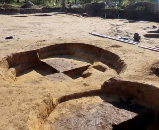 6,000-year-old Neolithic long house uncovered in Sandomierz-Mokoszyn, Poland.