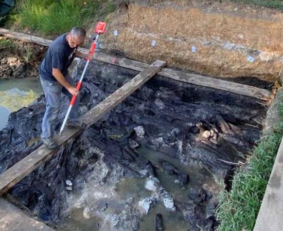 Preserved 7,300-year-old cabins discovered at La Draga Neolithic site in Catalonia, Spain. Source: Banyoles City Council/IPHES