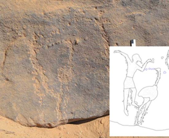 The rock engravings, found at Qubbet el-Hawa, Egypt and dating to around 6000 years ago, can hardly be seen today.