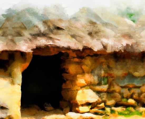 Neolithic houses. Source: AI generated 