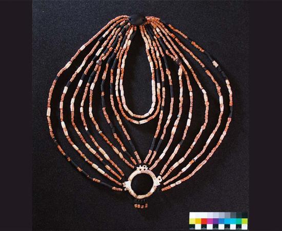 The resulting reconstruction of the Neolithic necklace discovered in southern Jordan. Source: PLoS ONE / CC BY 4.0
