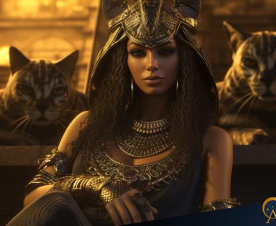 AI image of Egyptian goddess, Nephthys.