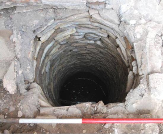 A well unearthed at New Place (Shakespeare Birthplace Trust photo)