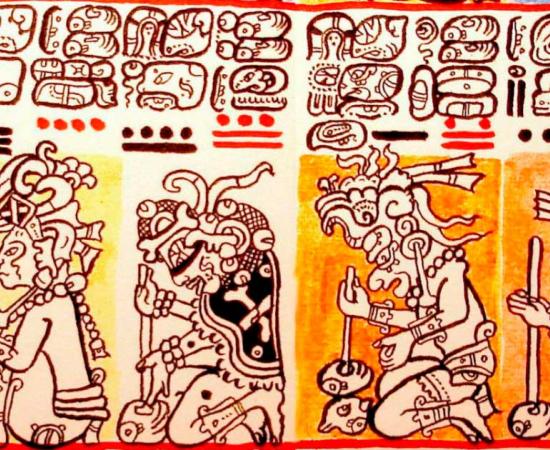 Tzolkin section in the Dresden Codex, starting from the day 1, Manik'. (Lacambalam /CC BY-SA 4.0)