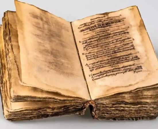 This Italian copy of the Nostradamus manuscript was stolen in the mid-2000s from a library in Rome, but a member of the Italian military’s Cultural Heritage Conservation Command (Carabinieri) spotted it online in a German auction and “saved” it.		Source: Carabinieri