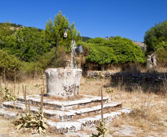 Old well at Monopolata village of Kefalonia island in Greece.