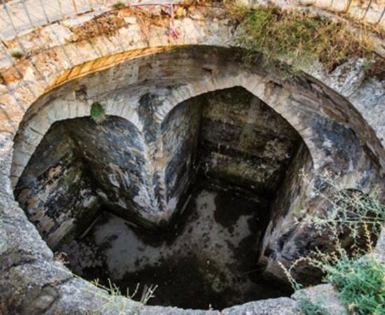 Top view of the buried building at Naryn-Kala fortress, Derbent.        Source: Credit: © NUST MISIS