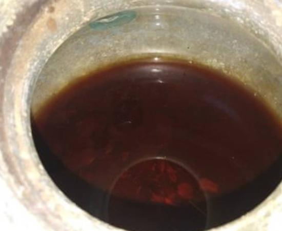 Top view of the world’s oldest liquid wine