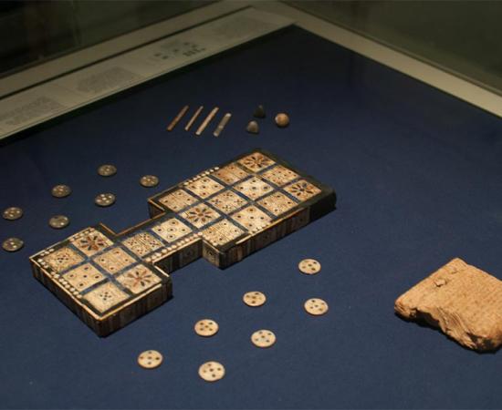 The oldest board game in the world, the Royal Game of Ur.   Source: Shriram Rajagopalan / CC BY 2.0    