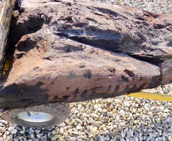 The Boxford Timber discovered in Berkshire. At more than 6,000 years old, it is Britain's oldest carved wood.    Source: © Derek Fawcett/Historic England