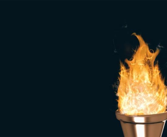 Depiction of the Olympic torch. Source: vectorfusionart / Adobe stock