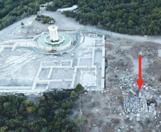 The excavation area where the oracle monument was found at Kibyra.