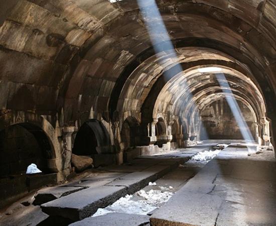 Interior of Orbelian’s Caravanserai.