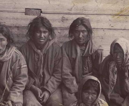Ket People, Native Peoples of Siberia. Black and White Photo, 1900s