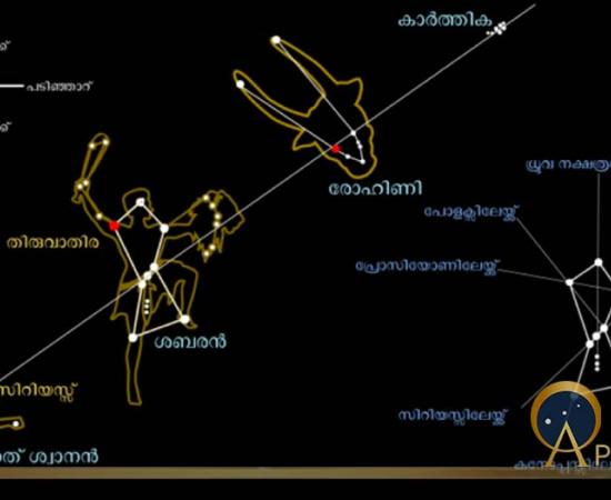 Orion and adjacent constellations.( Sanu N/ CC BY-SA 4.0)