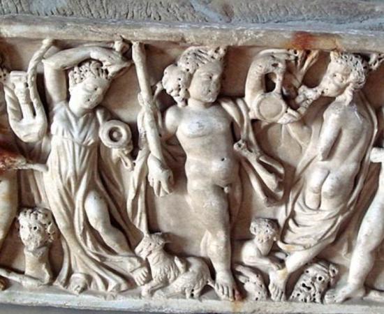 A second-century Roman sarcophagus shows the mythology and symbolism of the Orphic and Dionysiac Mystery schools.