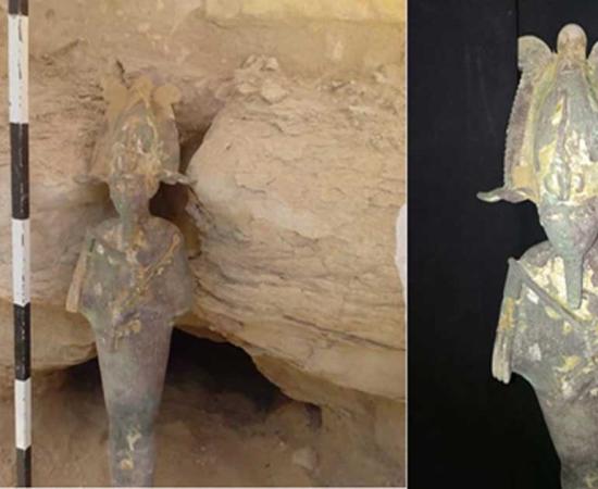 The Osiris statuette from Saqqara, Egypt.