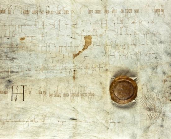 Tribute document of King Otto I of Germany