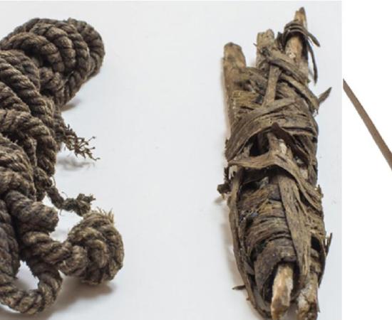 Left, Ötzi’s bowstring; Right, The Iceman's reconstruction by Alfons & Adrie Kennis Source: © South Tyrol Museum of Archaeology / H. Wisthaler;  Right -Ochsenreiter