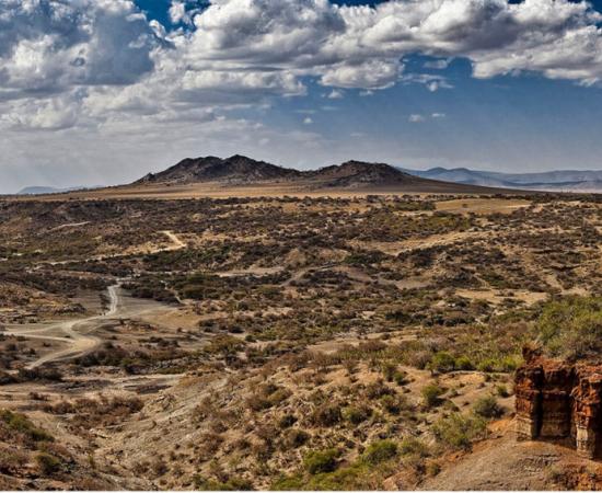 Olduvai Gorge or Oldupai Gorge in Tanzania is a fossil hotspot