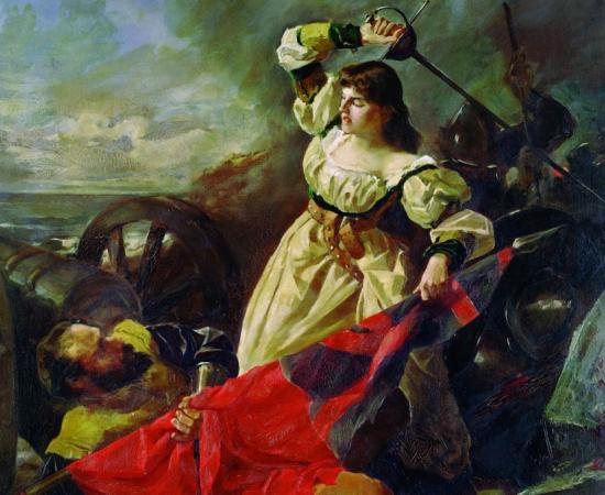 Painting of María Pita (1987) by Fernández Cersa