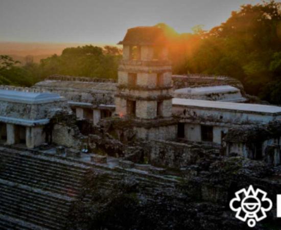 The Palace of Palenque, Mexico, seen from the Temple of the Inscriptions. Source: Mauricio Marat/ INAH