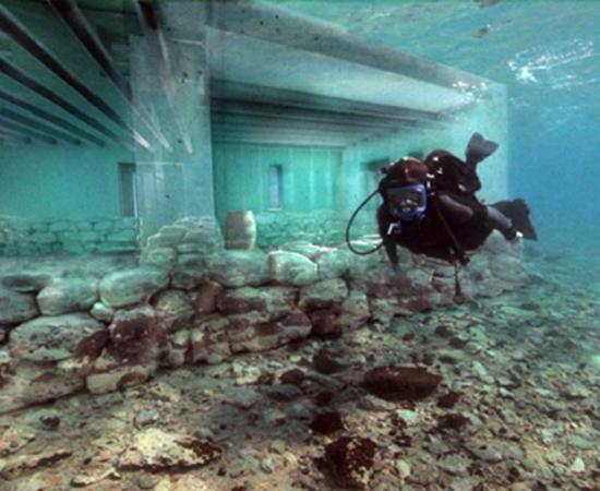 Pavlopetri ruins and reconstruction