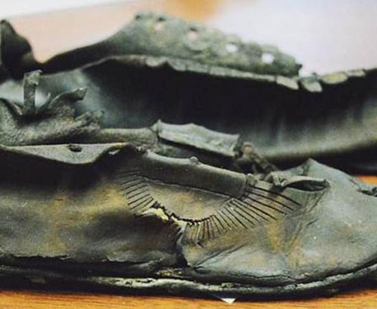 Pictured here is another example of Roman shoes found at Vindolanda, alongside Hadrian's Wall in peatland.		Source: Vindolanda Trust