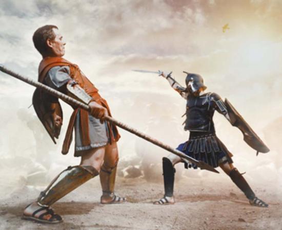 Ancient Greek warrior fighting in the combat. Credit: Fotokvadrat / Adobe Stock