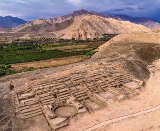 Overview of the ancient structures at Peñico showing the sophisticated urban planning of this 3,500-year-old trading center.