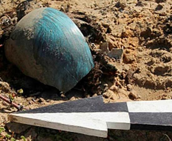 'The cultural layer was eroded by wind and we found the fragment of the cup.