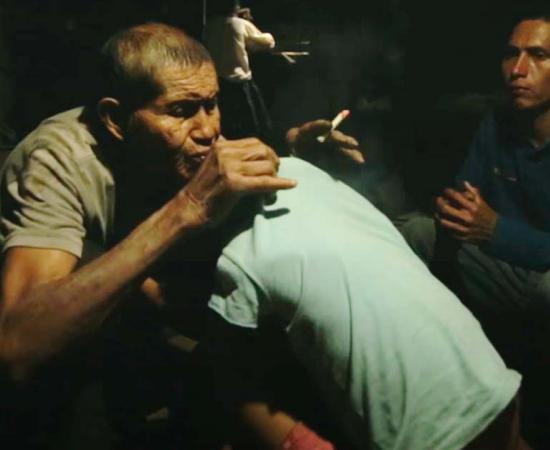 Rosendo Amasifuen conducting a healing practice. Source: YouTube Screenshot / Great Big Story. 