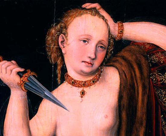 ‘Lucretia’ by Lucas Cranach the Elder. Lucretia’s suicide is a well-known example of suicide in ancient Rome.