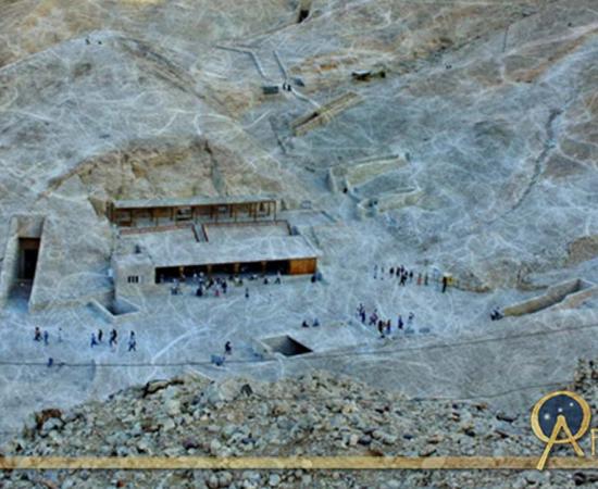 An overall view of the central Valley of the Kings.