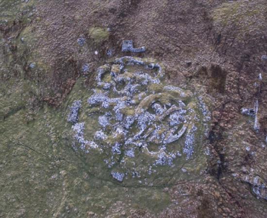 Forse Wag drone photograph showing extent of the ancient site Wag of Forse.          Source: Iain Maclean, Caithness Broch Project