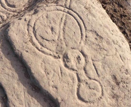 A rare Pictish stone discovered near the site of the Battle of Nechtansmere in Scotland. Source: University of Aberdeen