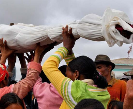 Famadihana reburial, ‘turning of the bones’ in Madagascar