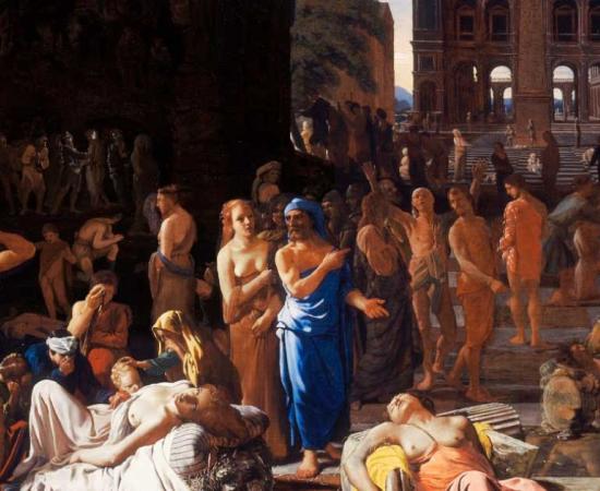 The plague of Athens killed between 25-33% of the ancient city’s population, yet what happened is still a mystery. This oil painting by Michael Sweerts, circa 1652, is called “Plague in an Ancient City,” and some scholars interpret it as a depiction of the Athenian plague that broke out in 430 B.C. Source: Public Domain
