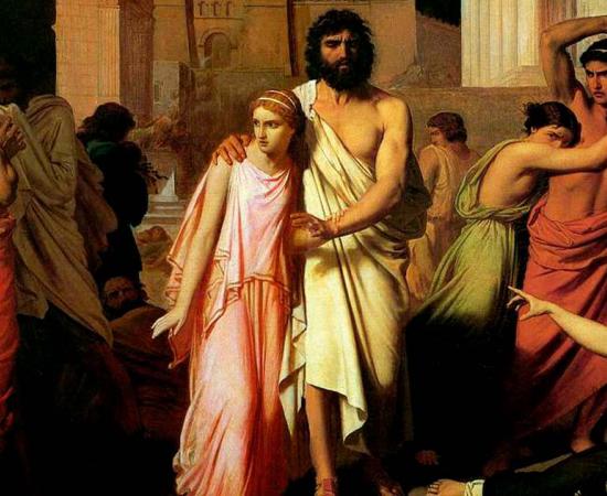 The Plague of Thebes (Public Domain)