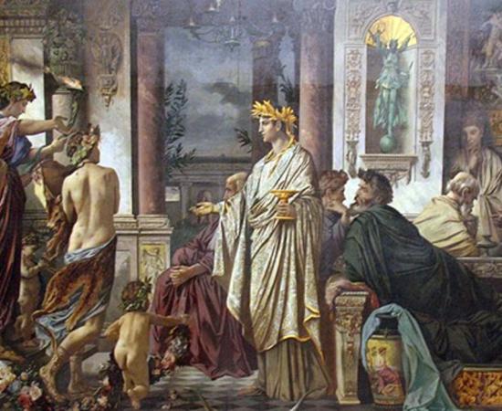 The Banquet (after Plato). second version (1874) by Anselm Feuerbach. 