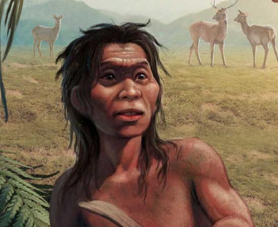 The reproduced portrait of the Red Deer Cave People or Mengziren. Source: Xueping Ji / CC BY-SA