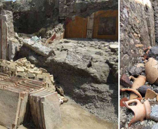 Building materials piled up ready for installation at the Regio IX part of Pompeii.     Source: Pompeii Sites