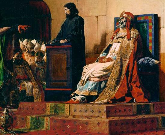 Jean-Paul Laurens, Le Pape Formose et Étienne VII ("Pope Formosus and Stephen VII"), 1870. Source: Public domain