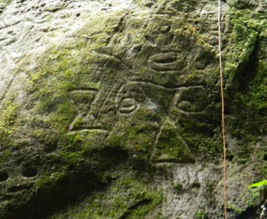 Newly discovered petroglyphs at Montserrat.